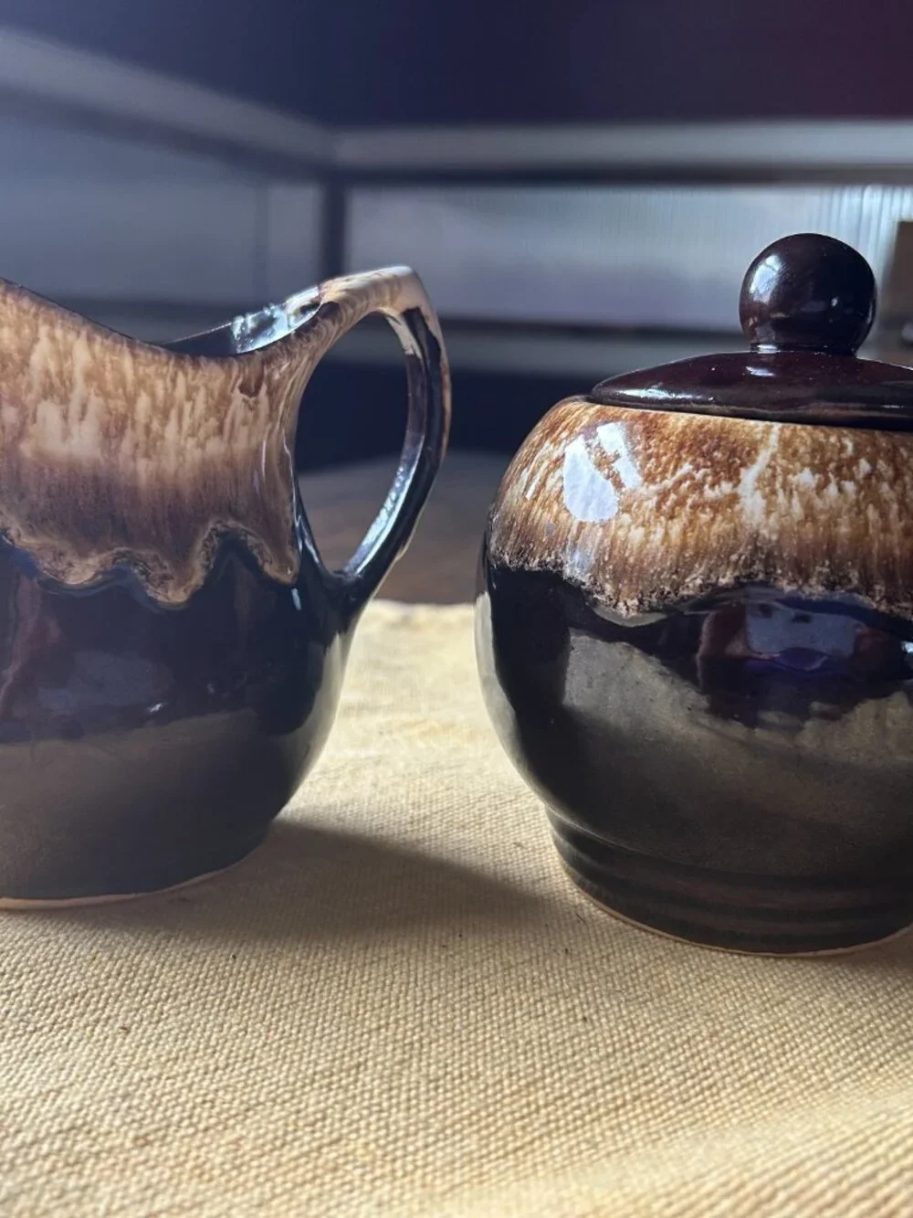 Vintage  Roseville Sugar & Creamer